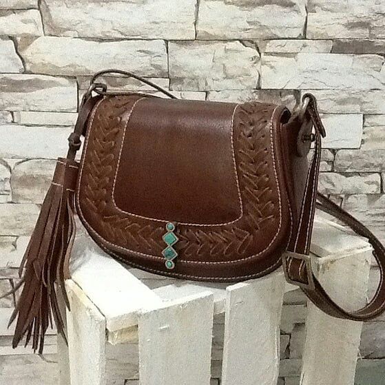 Bolsa  keity  boho pinhão