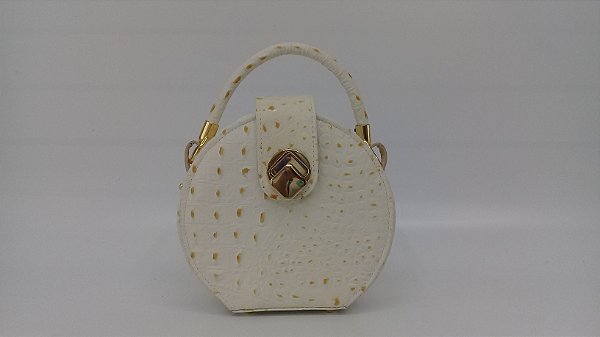 Bolsa circular (croco Palha)