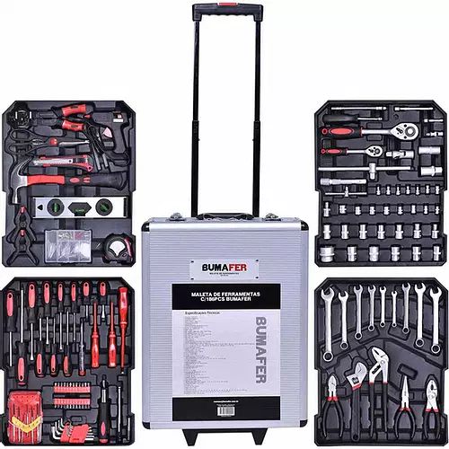 Jogo de Ferramentas Com 186 Peças Bumafer