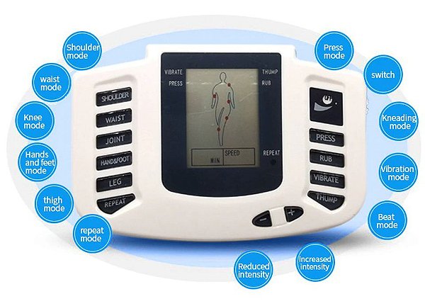 Estimulador muscular elétrico de  acupuntura, emagrecimento e massageador