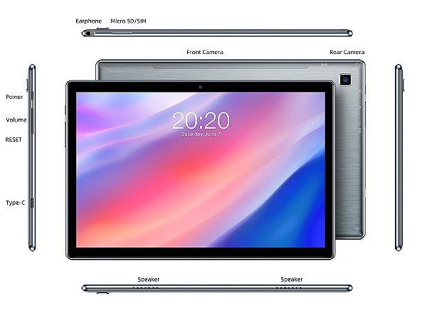 Tablet Teclast P20hd 64gb 4ram Tela 10.1 Android 10+case