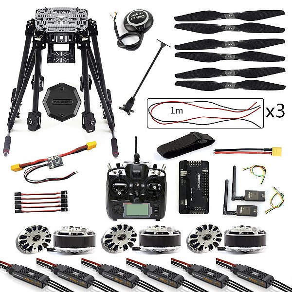 Drone hexacopter diy tarot fy690s px4 desmontado, Kit completo
