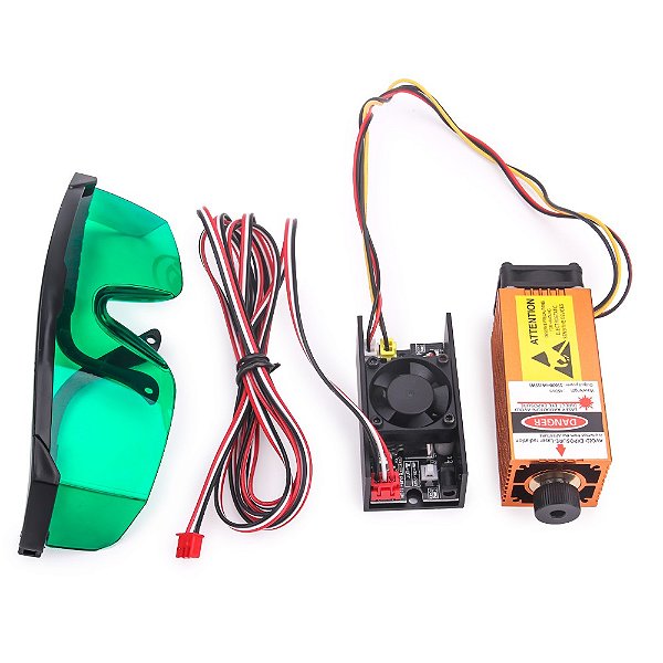 Módulo Laser 15W azul Com TTL 450nm corte gravações cnc laser