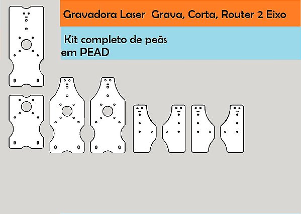 Peçãs para Gravadora laser grava, corta e router 2 Eixos