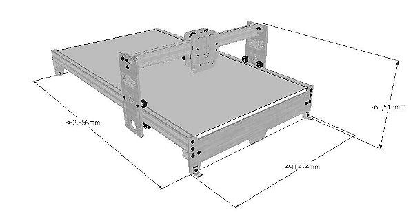 CNC Robotec lll Alumínio Areá útil 1049x1490x260