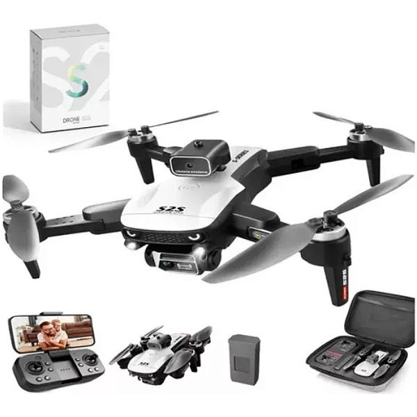 Drone S2S Profissional com Câmera 8K Dual, Motor Brushless e Sistema de Evitar Obstáculos