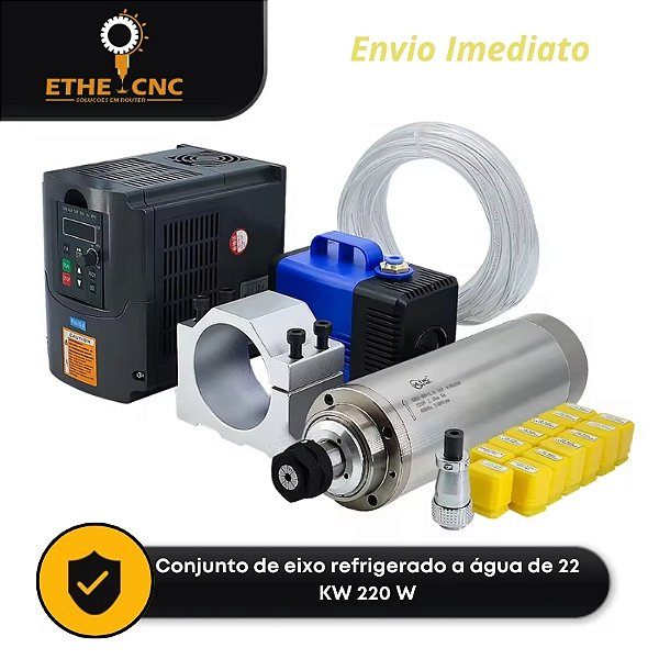 Kit Completo para Fresagem CNC com Motor de Eixo Refrigeração a Água – Alta Velocidade e Precisão!