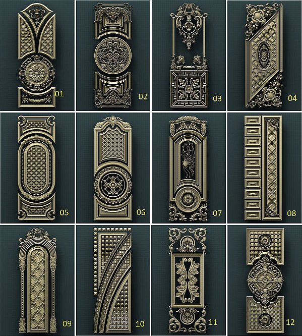 Arquivos STL para modelos 3d cnc gravura, router ALMOFADA PARA PORTAS - (1peça)