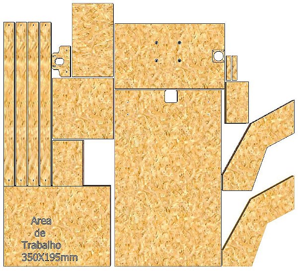 Kit Mdf Cnc 1.0 + Trilhos + Parafusos