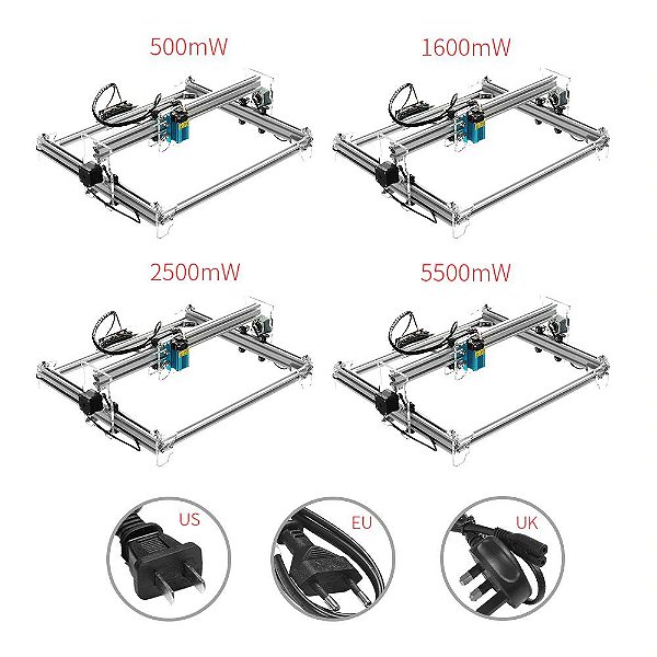 Gravadora Laser Grava, Corta, Router 2 Eixo Área 300x400mm (com Laser 15000mw)
