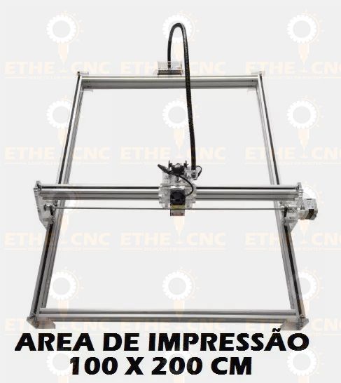 Gravadora Laser Grava, Corta, Router 2 Eixo Área 1000x2000mm (com Laser 15000mw)
