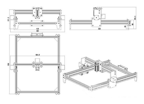 Gravadora Laser Cnc Router 2,5w 30x40cm Artesanato