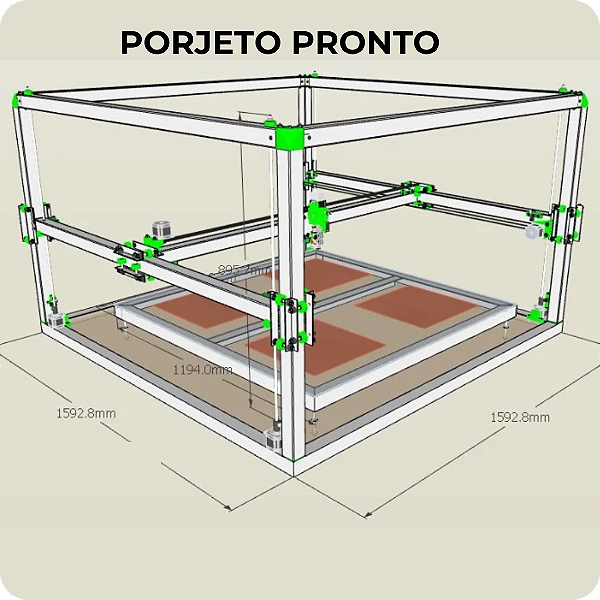 Impressora 3D_ X5SA - Área Gigante de Impressão 1300x1300x1500 mm 🚀 | Pronta para Uso
