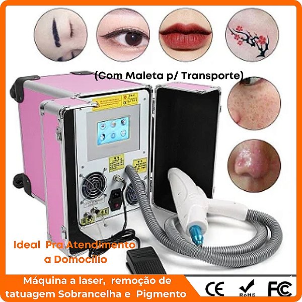 Máquina a laser,  remoção de tatuagem Sobrancelha e  Pigmento (Com Maleta p/ Transporte)