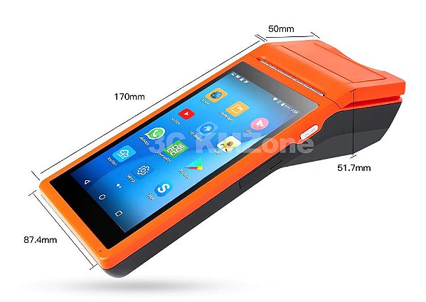 Terminal POS Android telefone PDA com Wi-fi 3G 58mm 1D 2D QR Câmera Térmica Impressora Bluetooth