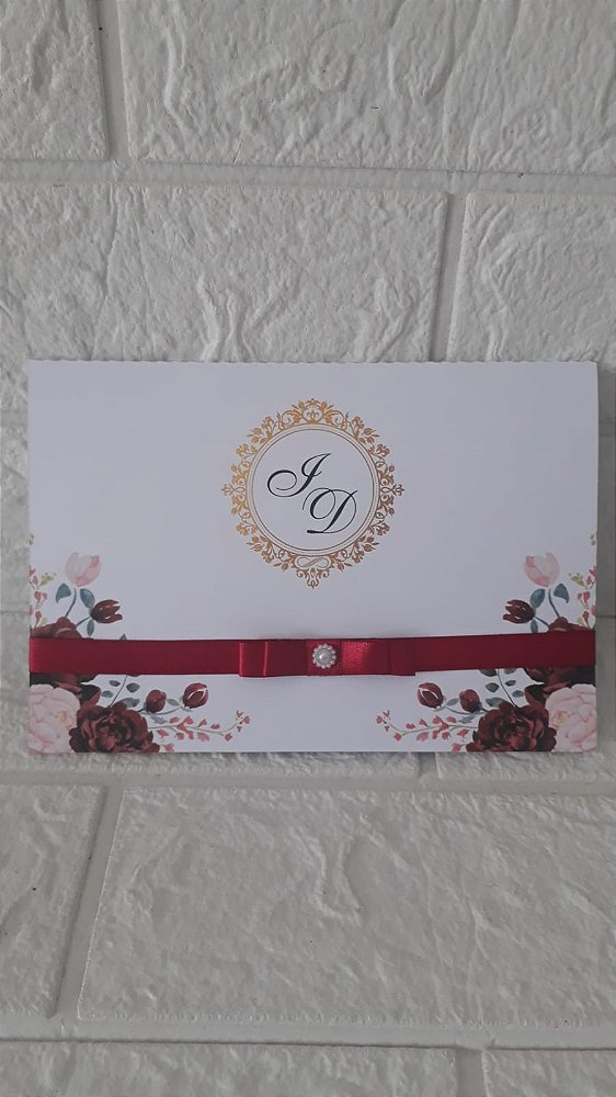 60 Convites Casamento Marsala