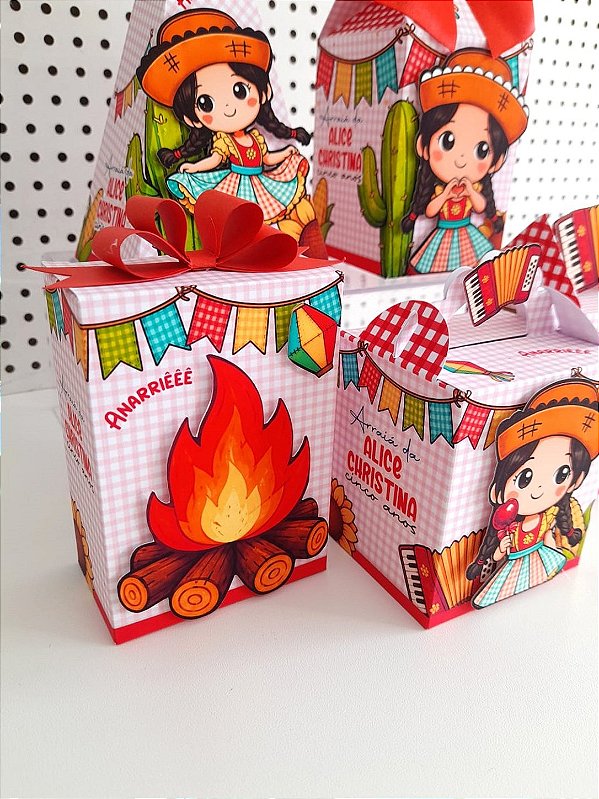 Kit Festa Junina Personalizado – 15 Caixinhas