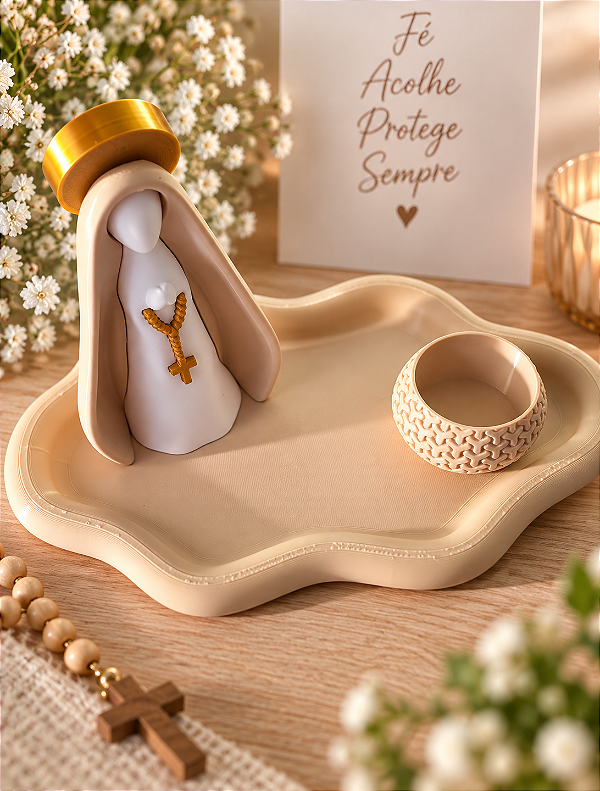 Kit Devocional Nossa Senhora – Fé que Acolhe e Protege.