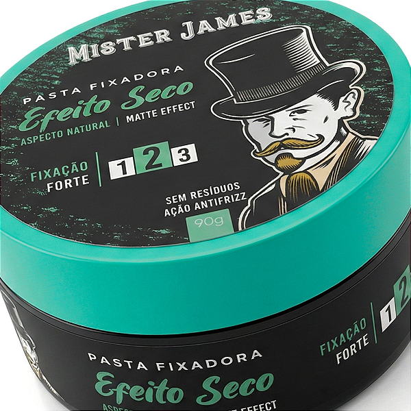 Pomada Modeladora Efeito Seco Mister James 90g