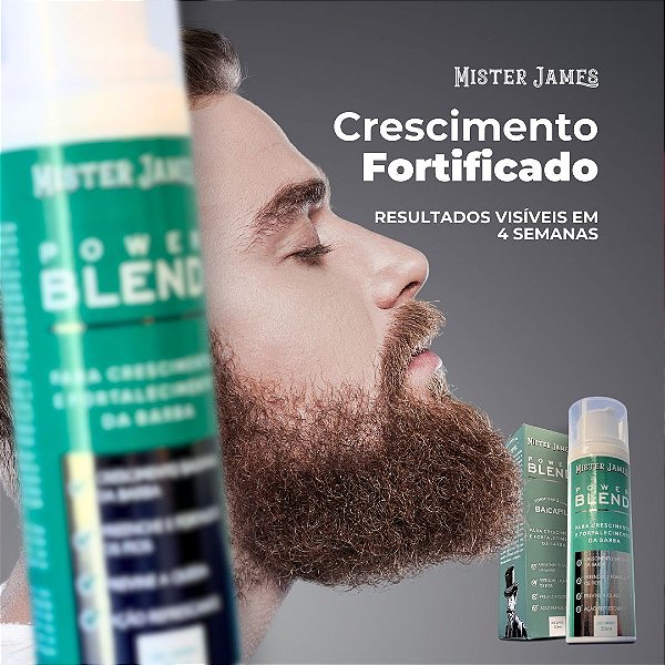Power Blend Mister James Para Crescer e Preencher a Barba