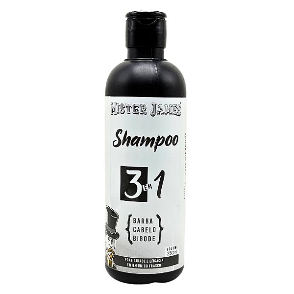 Shampoo 3 em 1 barba - cabelo - bigode