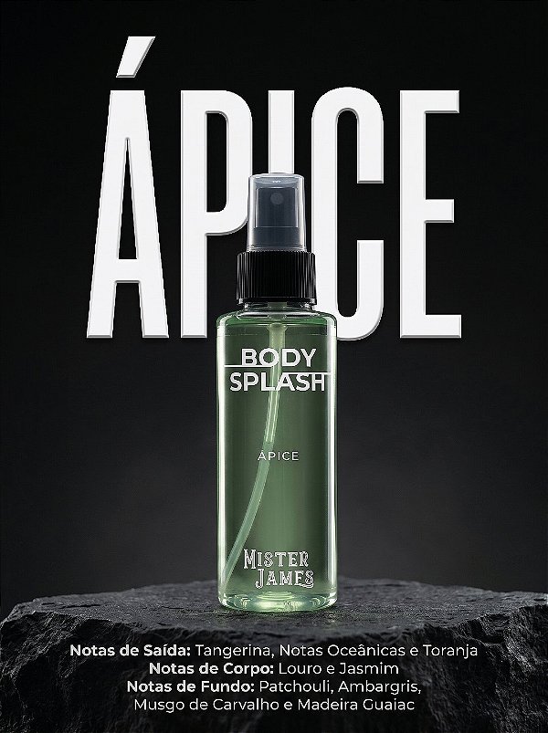 ÁPICE - Body Splash Masculino - Marinho Aquático Citrico Aromático - 100ml