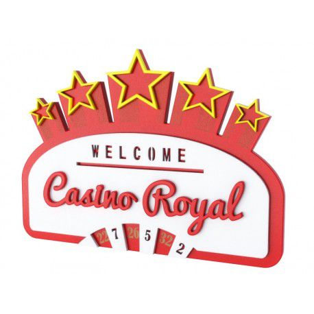 Quadro Decorativo Casino Royal Mdf 3D