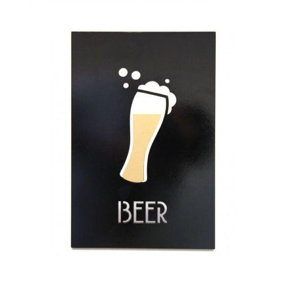 Placa Decorativa Beer Mdf Laqueada