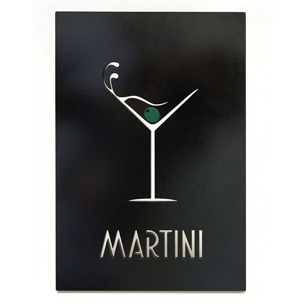 Quadro Laqueado Drink Martini