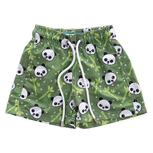 Short Infantil Estampado Pandas