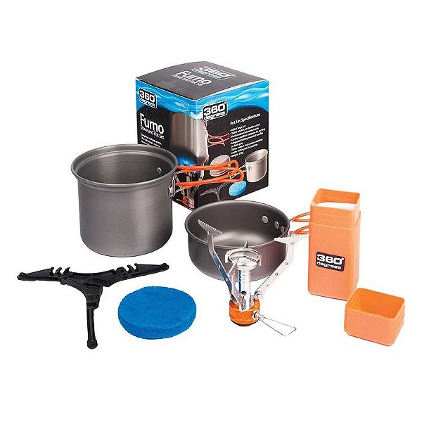 Conjunto de Fogareiro e Panela Furno Stove e Pot Set 360 Degrees