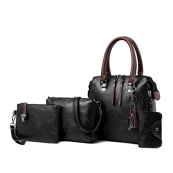 Bolsas de couro PU com borla para mulheres, sacos mensageiro vintage, sacos