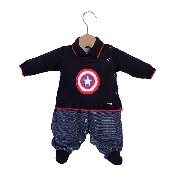 Macacão Bebê Capitão América
