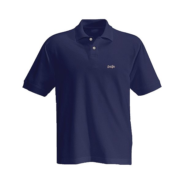 Camiseta Polo Infantil Menino Manga Curta Azul 100% Algodão