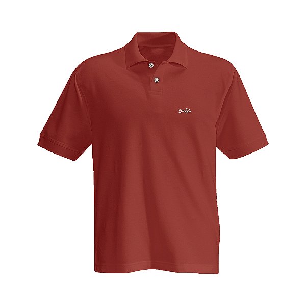 Camiseta Vermelha Polo Manga Curta Infantil Menino 100% Algodão