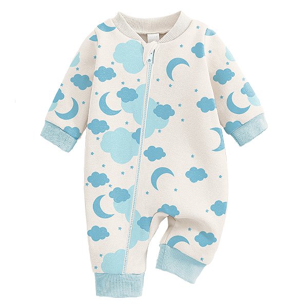 Macacão Bebê Menino Plush Azul