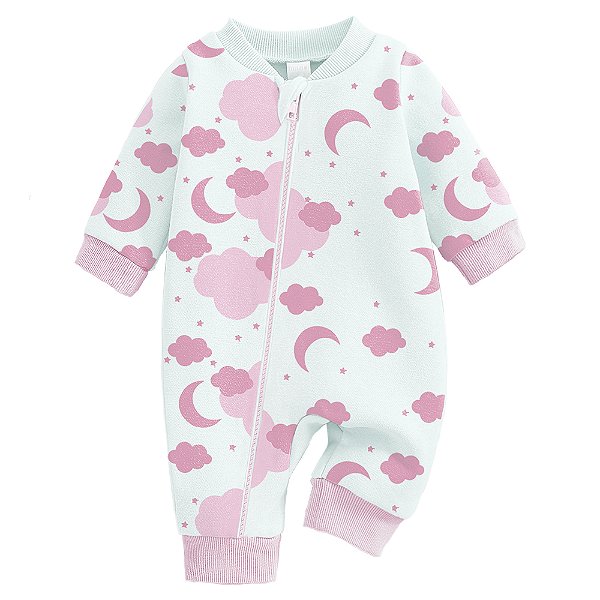 Macacão Bebê Menina Plush Rosa