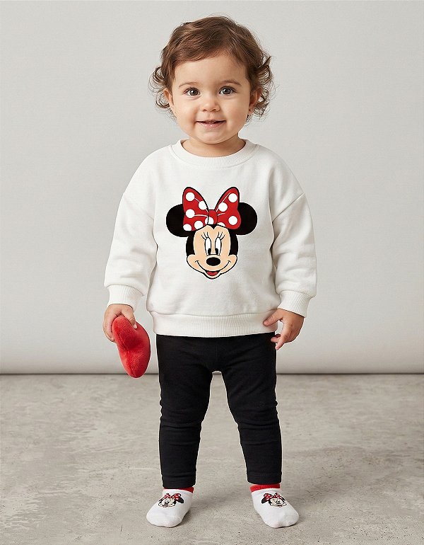 Blusa Moletom Infantil Minnie