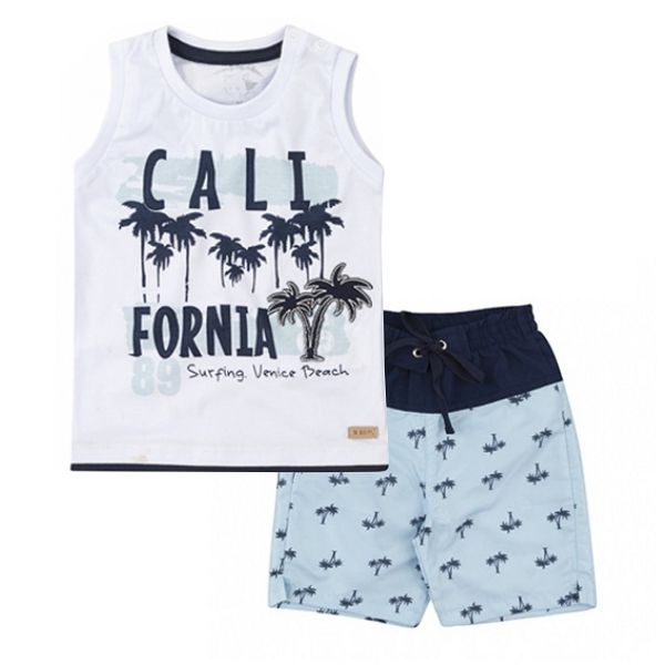 Conjunto Regata Califórnia e Bermuda Tactel