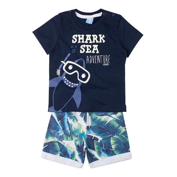 Conjunto Bebe Shark Sea Verão