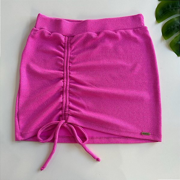 Saia Franzida Tecido lurex rosa ( valor somente da saia )