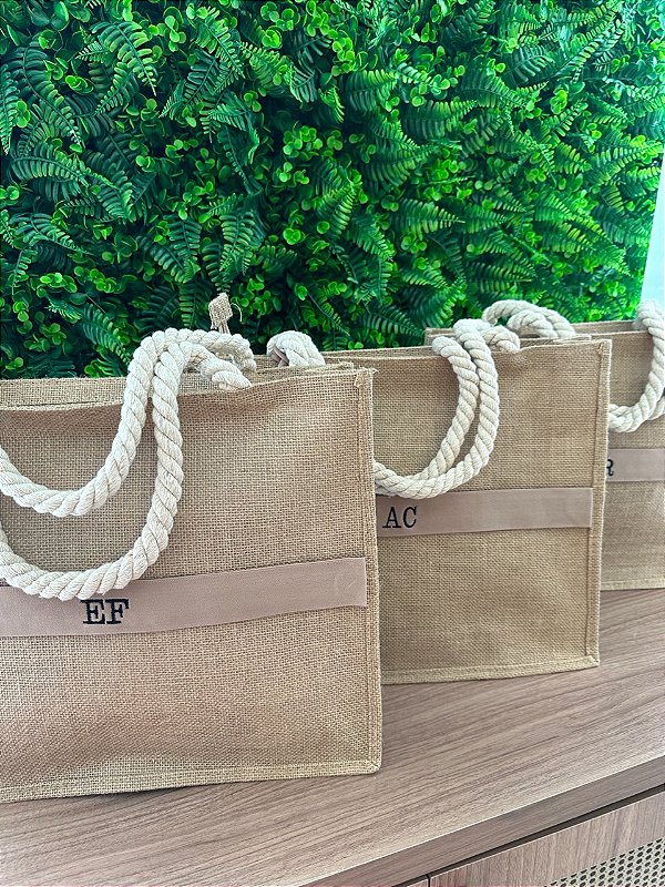 Bolsa praia com faixa personalizada Inciais Cliente