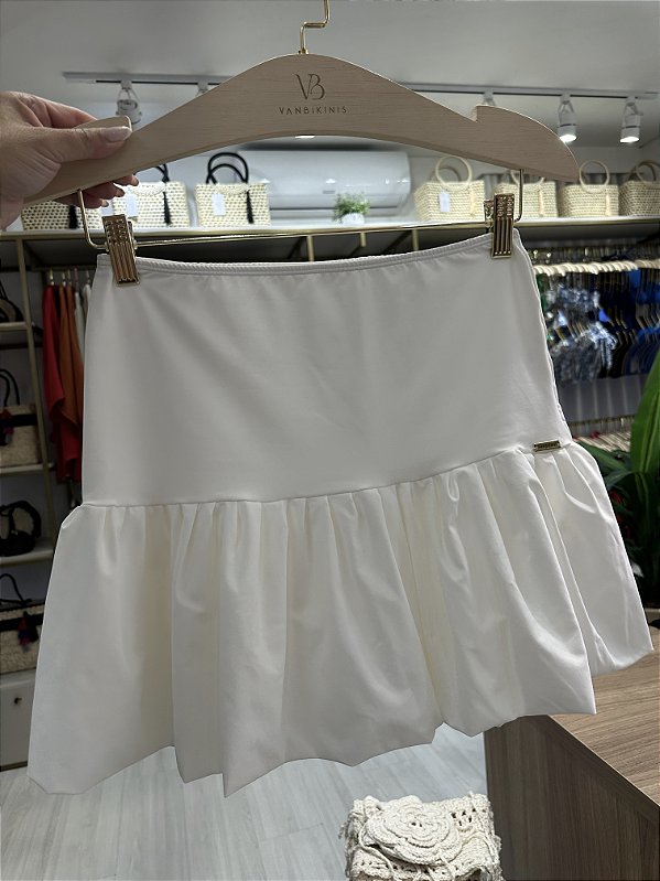 Saia balonê off white ( valor somente da saia )