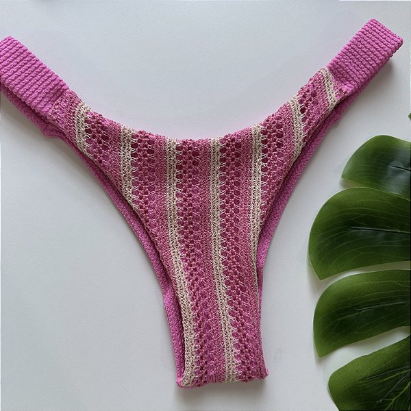 Calcinha Fita Lateral Larga fio 013 Trancoso Rosa (BUSTO NÃO INCLUSO)