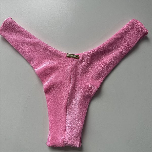 Calcinha Asa Delta 012 fio duplo Tecido Velour Rosa   (BUSTO NÃO INCLUSO)