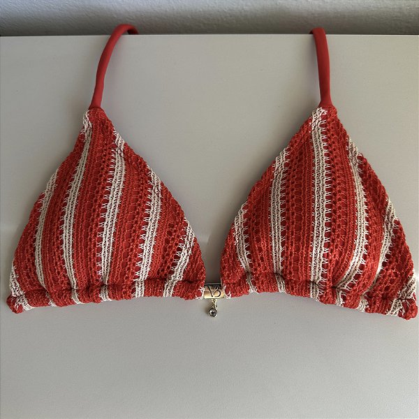 Cortininha com Bojo Removível 014 Trancoso vermelho ( CALCINHA NÃO INCLUSO)
