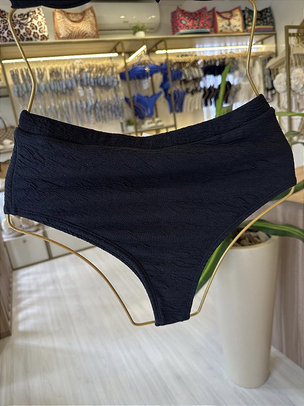 Calcinha hot pants 151 fio tecido Carmel preto ( BOJO NÃO INCLUSO)