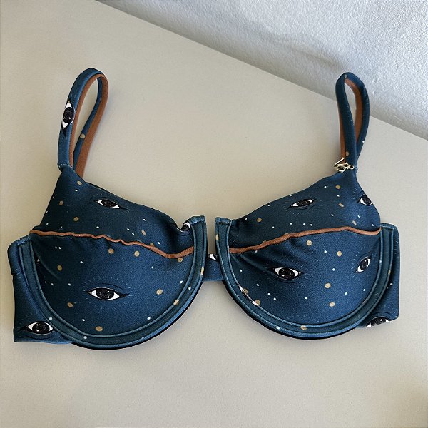 Meia Taça com Bojo Maleável 093 aro Estampa Vision friso off (CALCINHA NÃO INCLUSO)