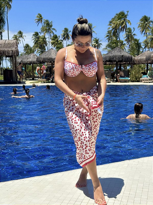 Lenço cetim cereja (Valor somente do lenço)