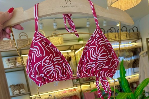 Cortininha com Bojo Removível 018 Estampa Havana ( Calcinha não incluso)